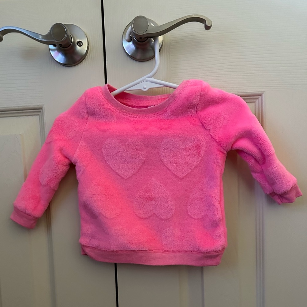 Hot Pink Hearts Toddler Sweater
